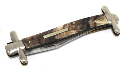 Lot 1331 - A James Rodgers Lock Knife, horn scales, brass...