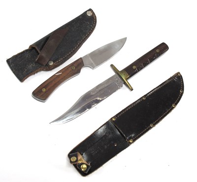 Lot 1334 - An IXL Bowie, in sheath, 26cm; and a Pat...