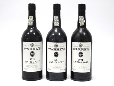 Lot 1394 - Port - Warre's 1991 Vintage Port, bottled in...