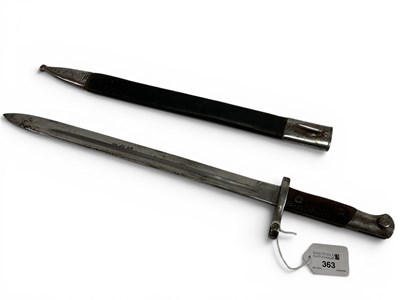 Lot 363 - Spanish M1913 Bayonet & Scabbard, maker mark...
