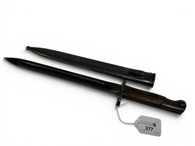 Lot 377 - Portuguese MO4/39 Bayonet & Scabbard, maker...