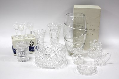 Lot 1011 - A Waterford Crystal Jam Pot and Cover, etched...