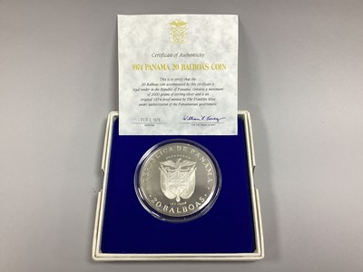 Lot 396 - 1974 Panama Sterling Silver Proof 20 Balboas,...