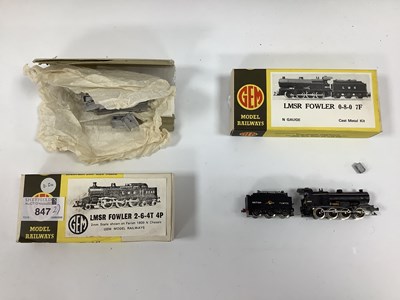 Lot 847 - Two GEM N gauge cast metal locomotive body...