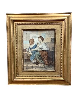 Lot 1108 - Continental School XIX Century Mother and...