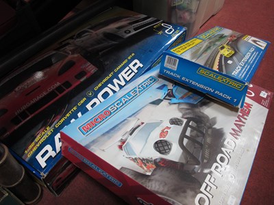 Lot 1106 - Three Scalextric Racing Sets, comprising Micro...