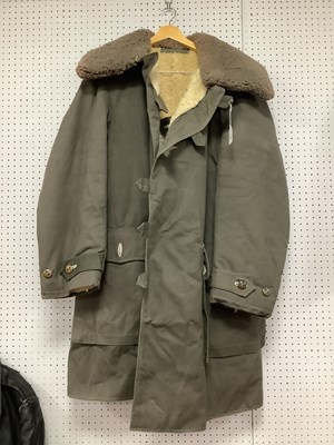 Lot 308 - Swedish Army M1909 Parka Field Coat, sheepskin...