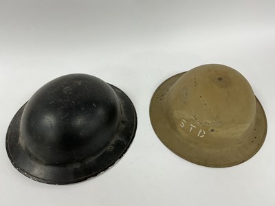 Lot 416 - WWII British Brodie Helmet, marked in paint...