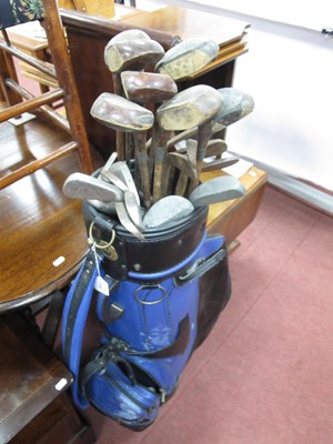 Lot 1143 - Vintage Blue Japanese Mizuno Golf Bag...