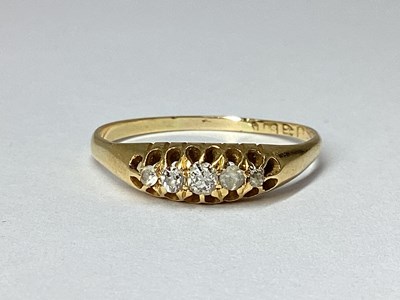 Lot 71 - A Chester Hallmarked 18ct Gold Dainty Five...