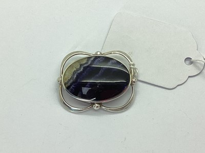 Lot 140 - Ralph Weston; A Hallmarked Silver Mounted Blue...