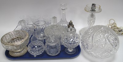 Lot 1293 - Glassware, including large cut-glass table...
