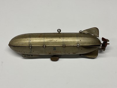 Lot 880 - A pre war clockwork tinplate Lehmann airship,...