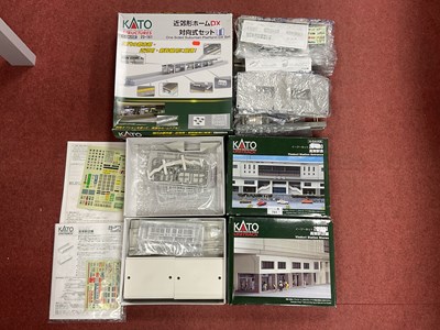 Lot 741 - Three Kato N Gauge lineside buildings and...