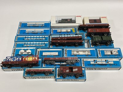 Lot 563 - Twenty One Marklin HO Scale rolling stock...