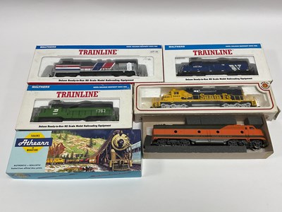 Lot 554 - Five HO Gauge American Outline Diesel...