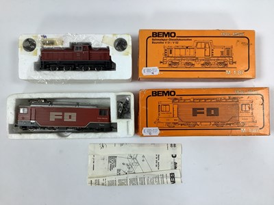 Lot 874 - Two Bemo HOe/1:87 scale locomotives comprising...