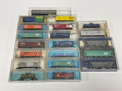 Lot 545 - Twenty American Outline N Gauge wagons by...