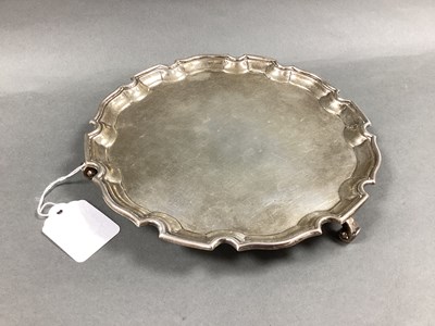 Lot 17 - A Hallmarked Silver Waiter, John Collard...