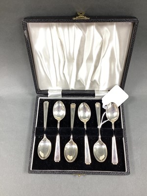 Lot 12 - A Set of Six Cased Hallmarked Silver Teaspoons,...