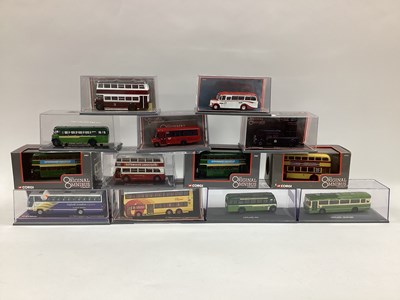 Lot 683 - Thirteen 1:76th scale diecast model buses...