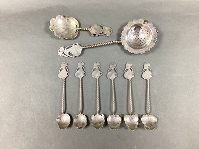 Lot 11 - Six Decorative Indonesian Spoons, with shaped...