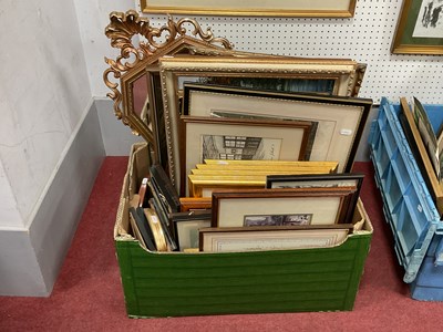 Lot 1486 - Quantity of Framed Pictures and Mirror,...