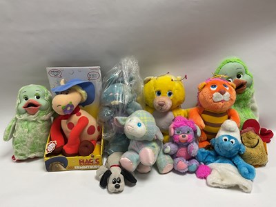 Lot 408 - Eleven 1980s and later soft toys by Hasbro,...