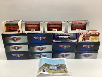 Lot 635 - Sixteen 1:76th scale diecast model buses by...