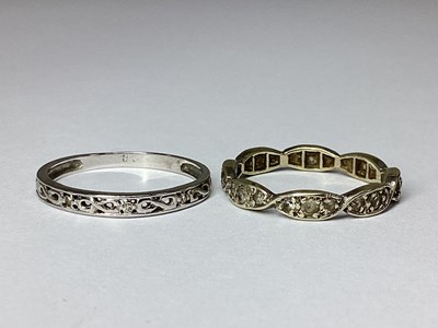 Lot 60 - A Dainty Openwork Scroll Design Band, with...