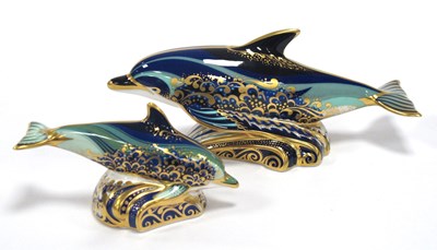Lot 1066 - Two Royal Crown Derby Porcelain Paperweights, '...