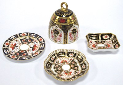 Lot 1081 - A Royal Crown Derby Porcelain Preserve Jar and...