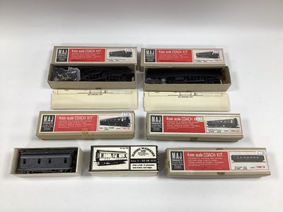Lot 697 - Six boxed 4mm scale LMS coach kits: a MAJ...