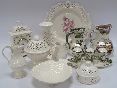 Lot 1207 - Ceramics, including Royal Creamware plate,...