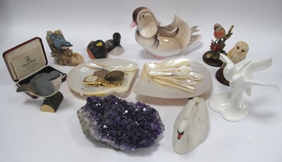 Lot 1213 - Collectables, including amethyst crystal...