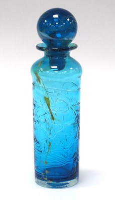 Lot 1006 - A Mdina Turquoise Glass Bottle and Stopper,...