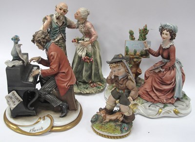 Lot 1257 - Capodimonte Figurines, including Tosca, Spa, (4).