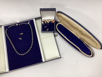 Lot 152 - A Single Strand Black Pearl Bead Collar...