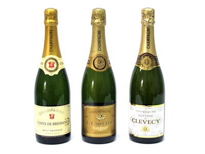 Lot 1401 - Champagne - Three Bottles; Comte De Brismand,...