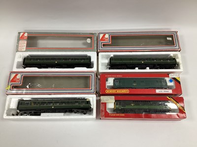 Lot 718 - Three boxed 00 gauge diesels: a Hornby Class...