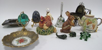 Lot 1231 - Novelty Enamelled Trinket Boxes as Animals,...