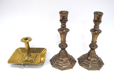 Lot 1280d - A XIX Century Brass Chamberstick, of...
