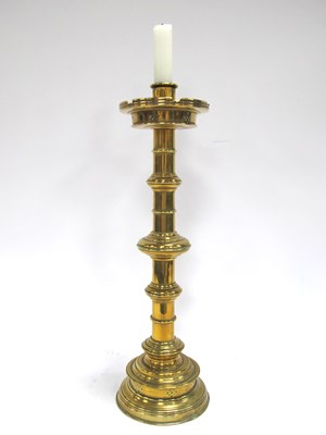 Lot 1280c - A Late XIX Century Brass Church Altar...