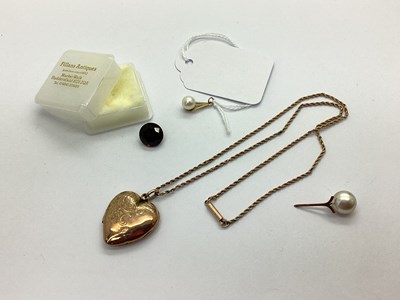 Lot 117 - A Vintage Heart Shape Locket Pendant, part...