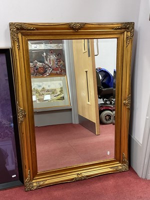 Lot 1454 - Rectangular Bevelled Wall Mirror in gilt...