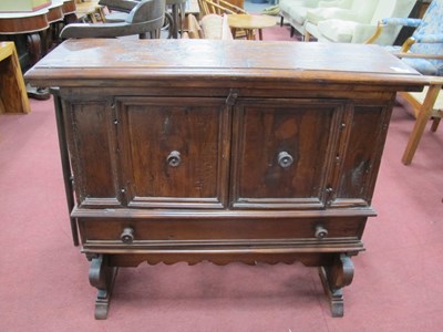 Lot 1605 - Continental Cabinet, with a distressed top,...