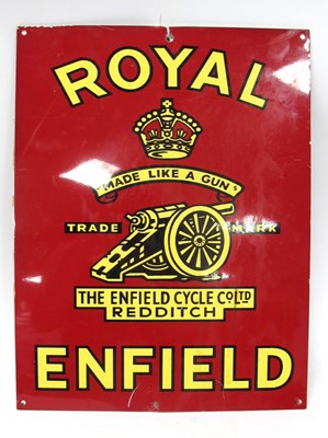 Lot 1147 - Royal Enfield Metal Wall Sign.