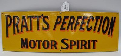 Lot 1390 - Pratt's Perfection Motor Spirit Enamelled Wall...