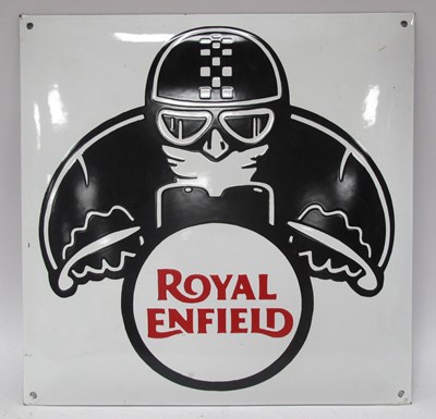 Lot 1336 - Royal Enfield Enamelled Wall Sign circa 2000s...