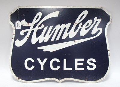 Lot 1333 - Humber Cycles Metal Wall Sign, circa 2000s,...